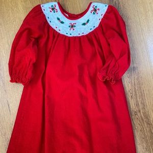 Fantaisie Kids Smocked dress Christmas